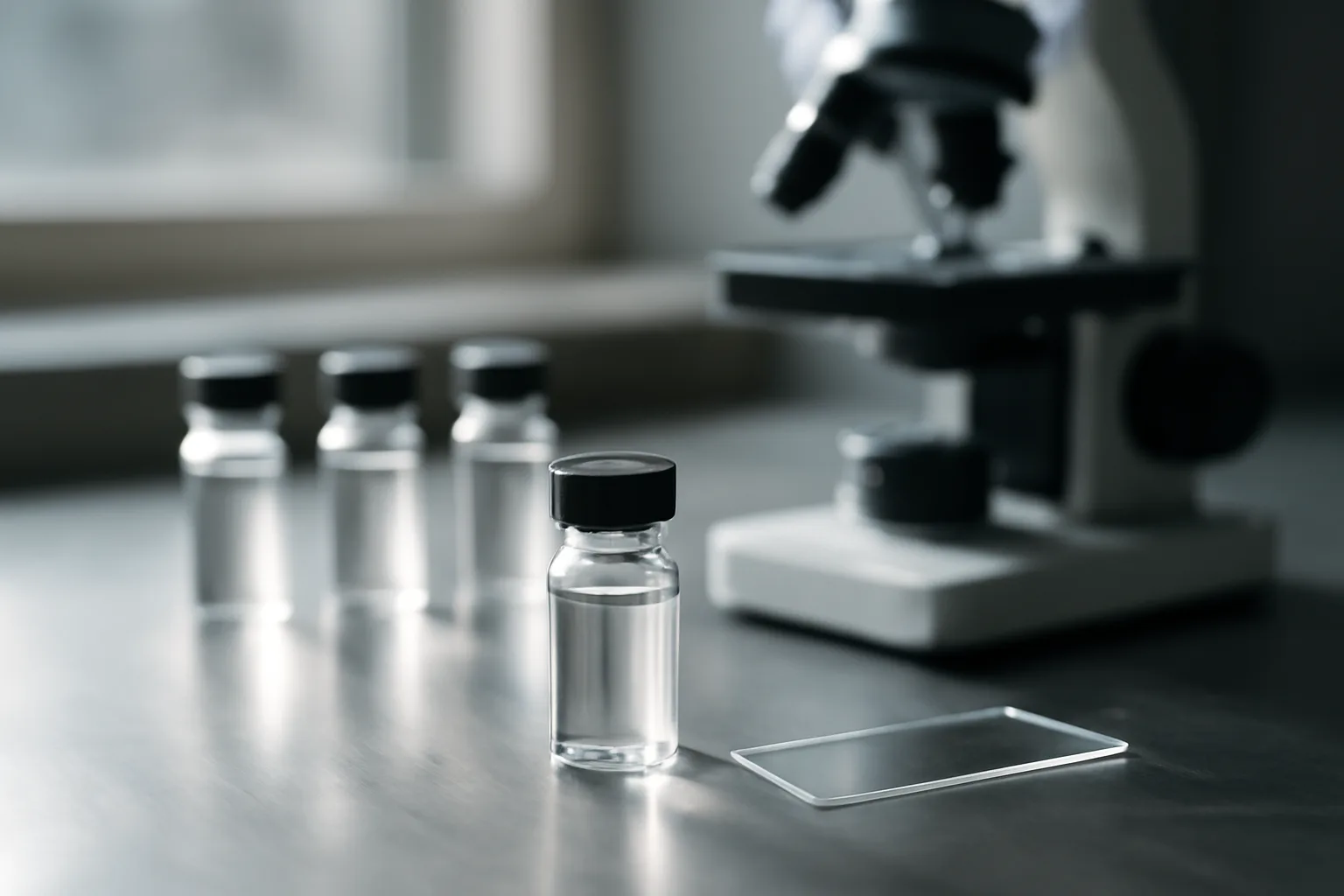 Laboratory testing setup for peptide serum quality analysis